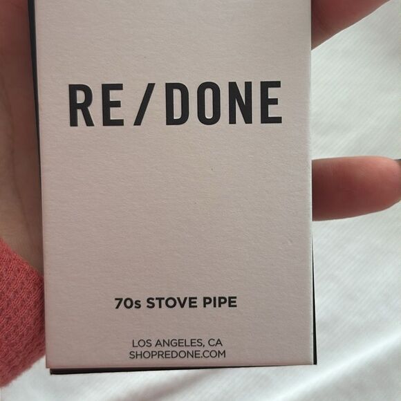 ReDone 70s Stovepipe Jeans Womens Size 31 White Destroyed - Picture 6 of 11